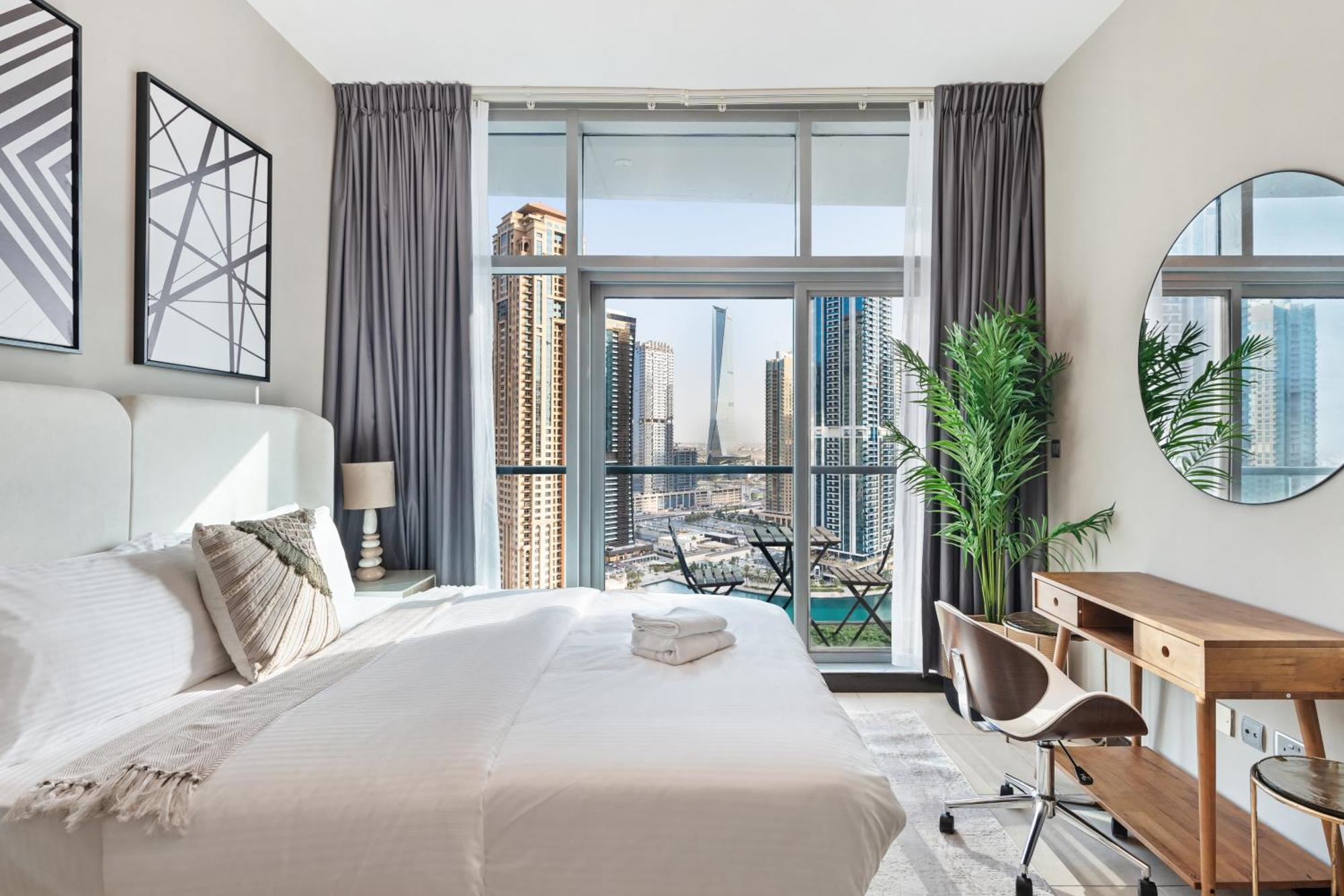 Cozy Modern One Bedroom In Indigo Tower Dubai Exterior foto